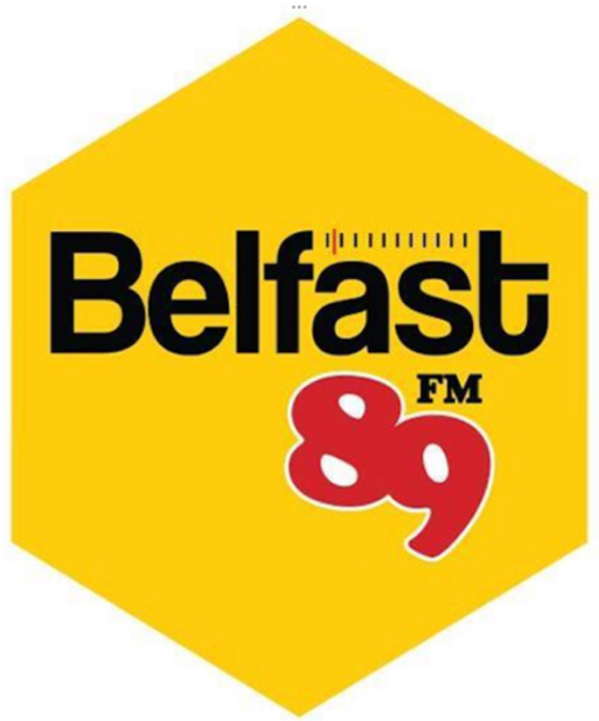 Belfast 89 FM original hexagon logo, 2015 to 2025